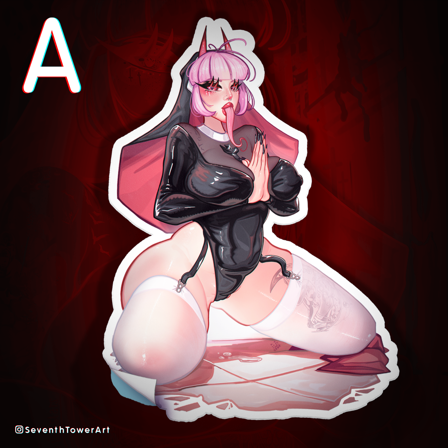 "Pray" - SuccuBB-Chan DieCut