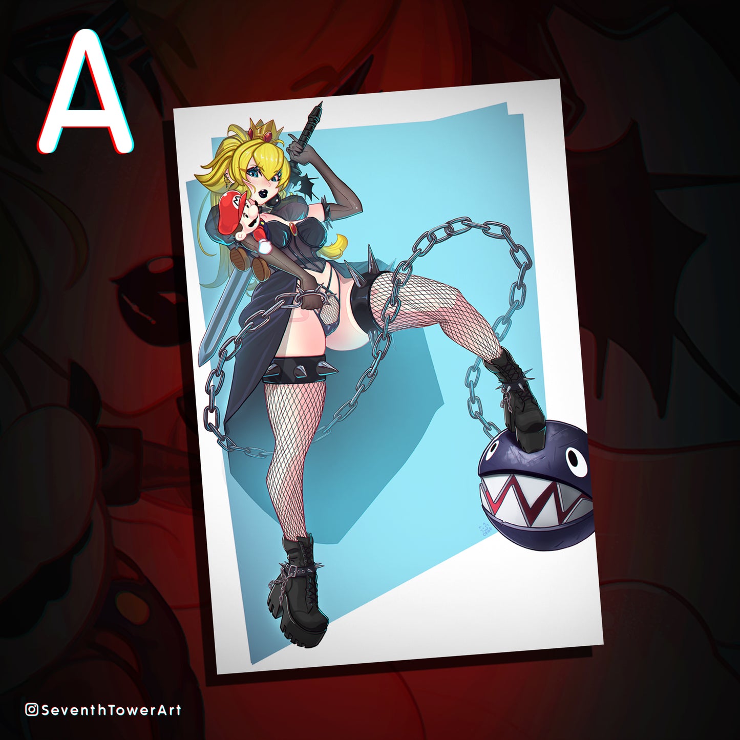 "GOTH MOMMY" - Princess Peach (Print)