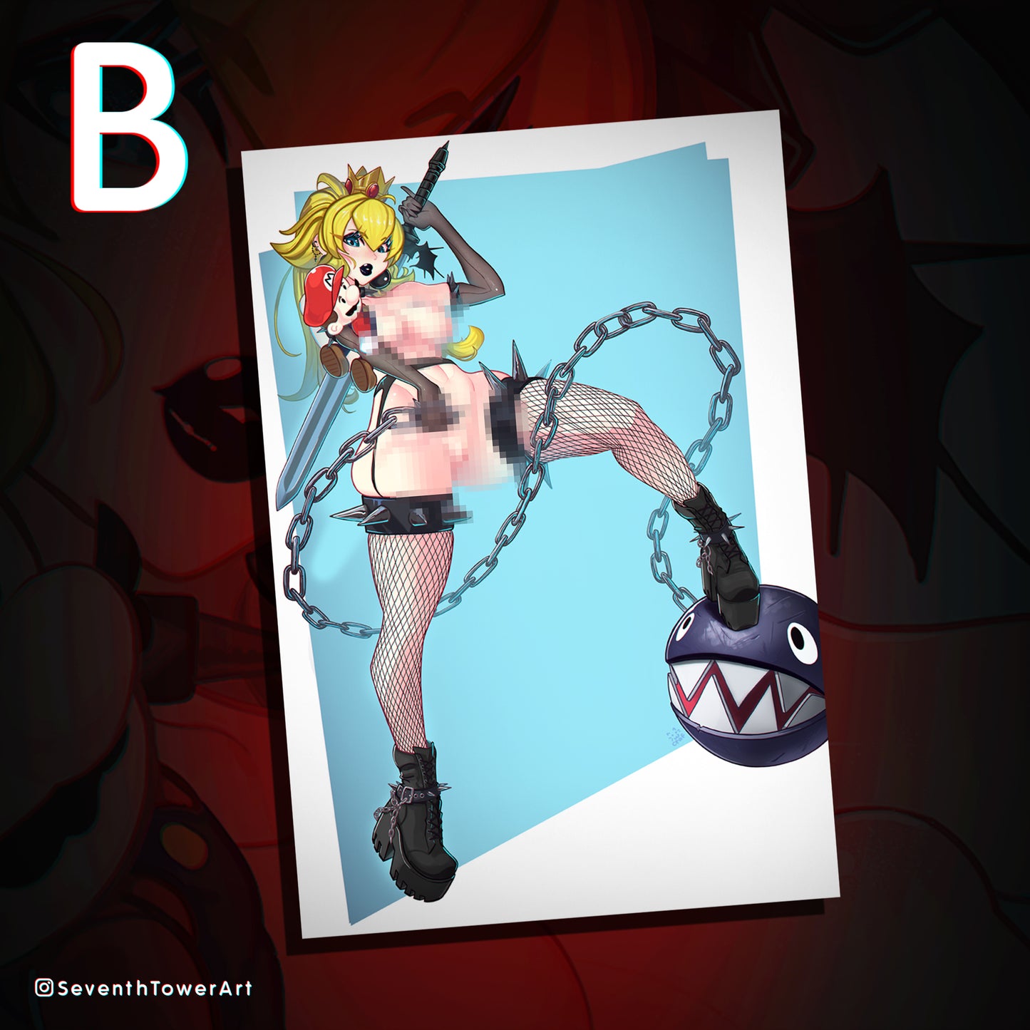 "GOTH MOMMY" - Princess Peach (Print)