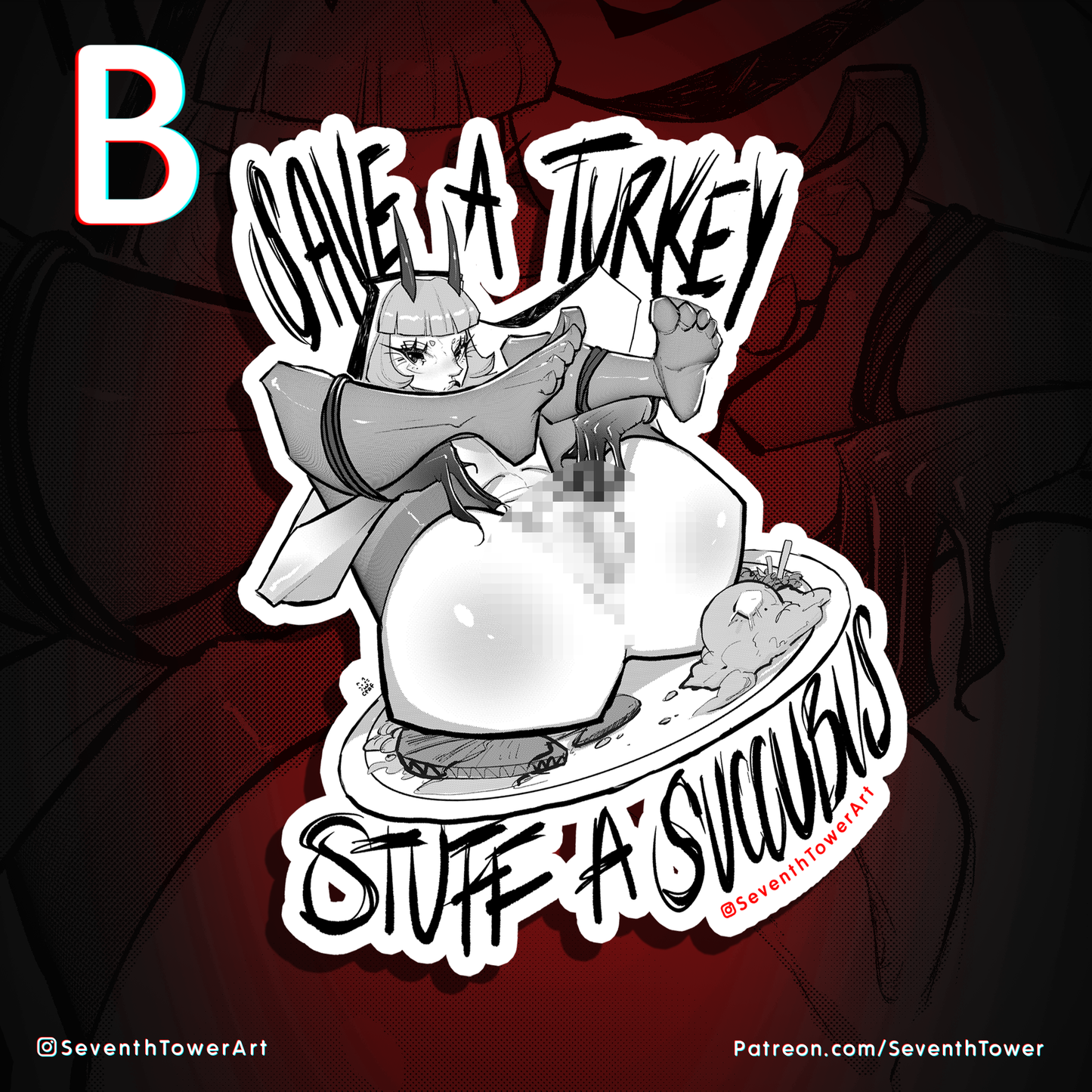 "Save A Turkey" - NUNCCUBUS (DieCut stcker)