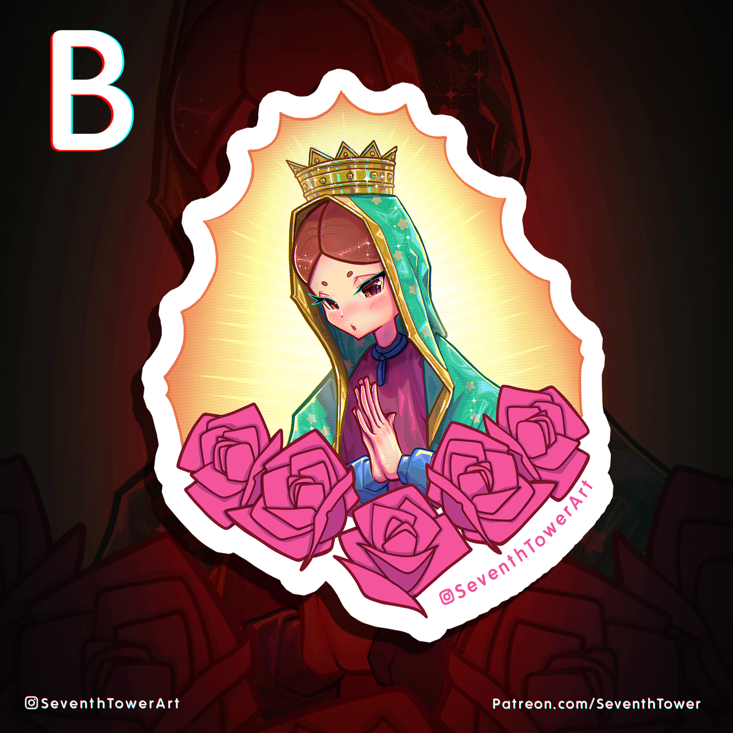 "Virgen de Guadalupe" (DieCut stcker)