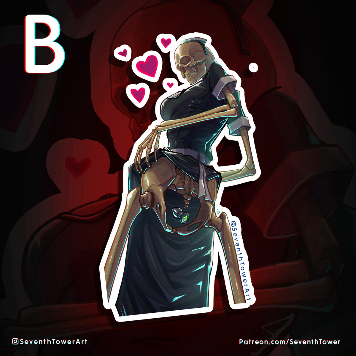 "Bonehilda" - The Sims Parody (DieCut stcker)