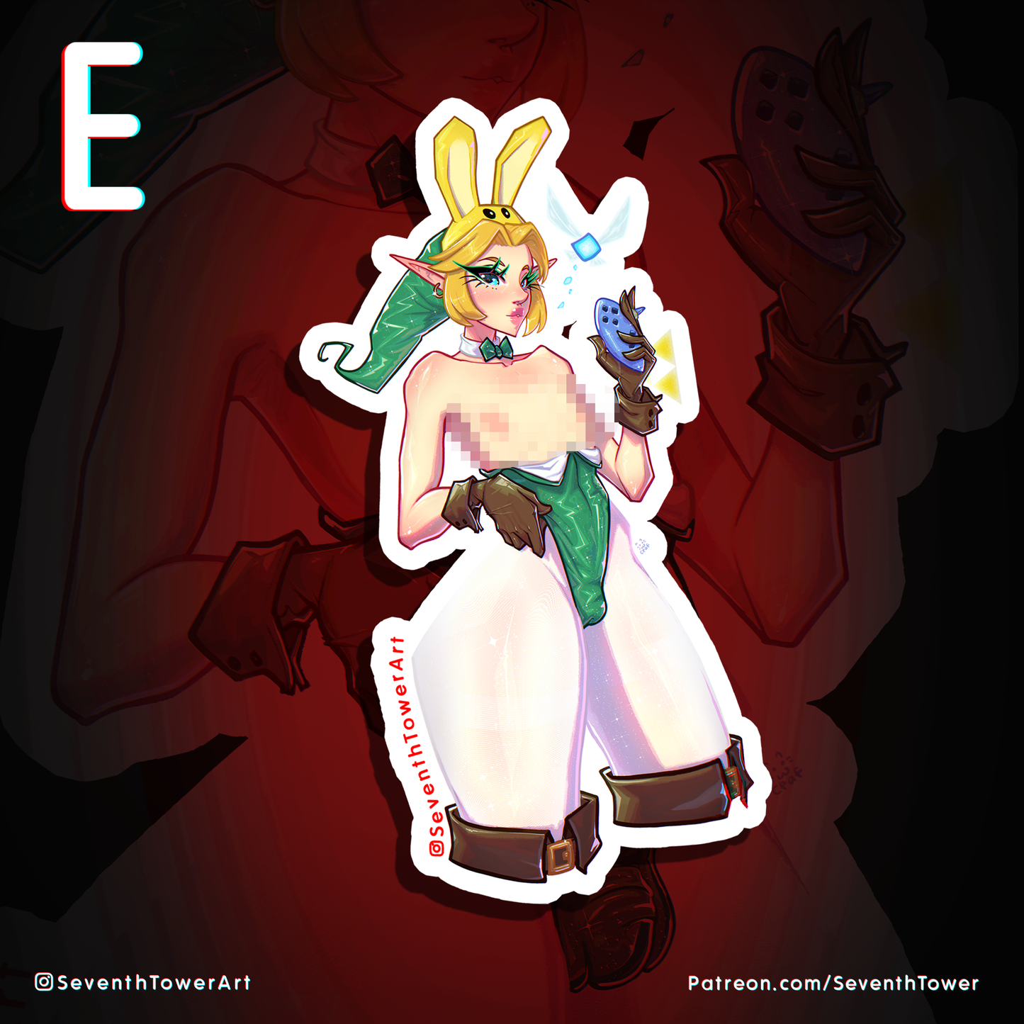 "Bunny Hood" - LEGEND OF ZELDA PARODY (DieCut stcker)