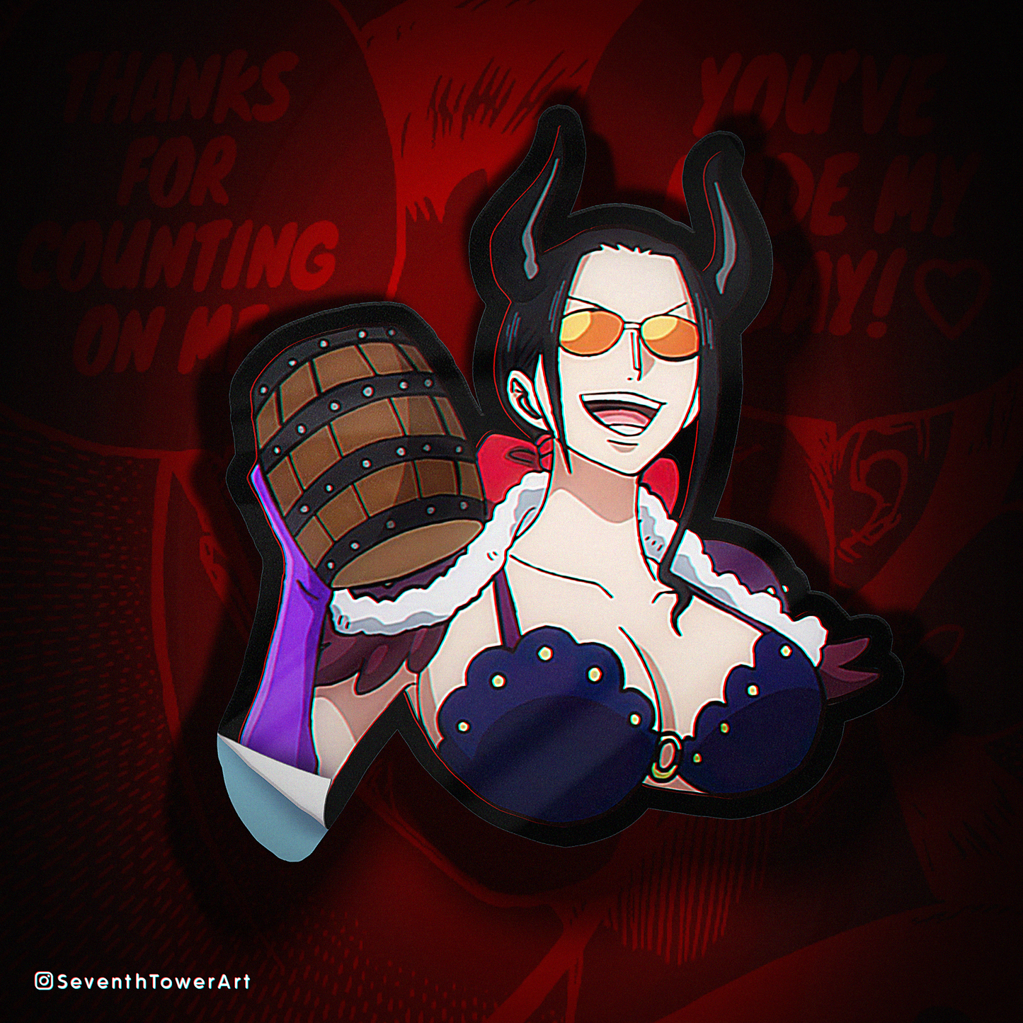 "Drunk Robin" - One Piece DieCut