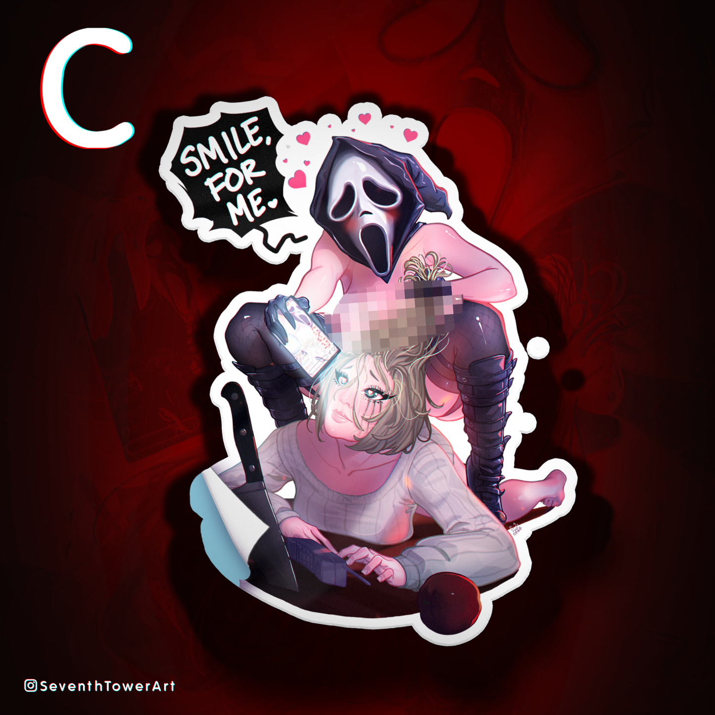 "Smile, For Me" - Ghostface-Chan DieCut
