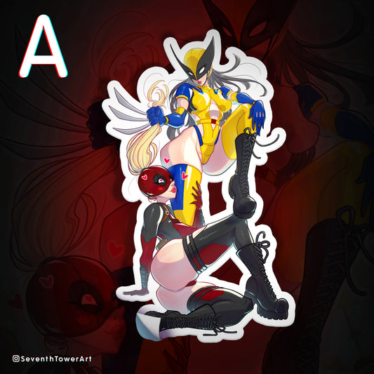 "D❤W" - Deadpool/Wolverie (DieCut stcker)