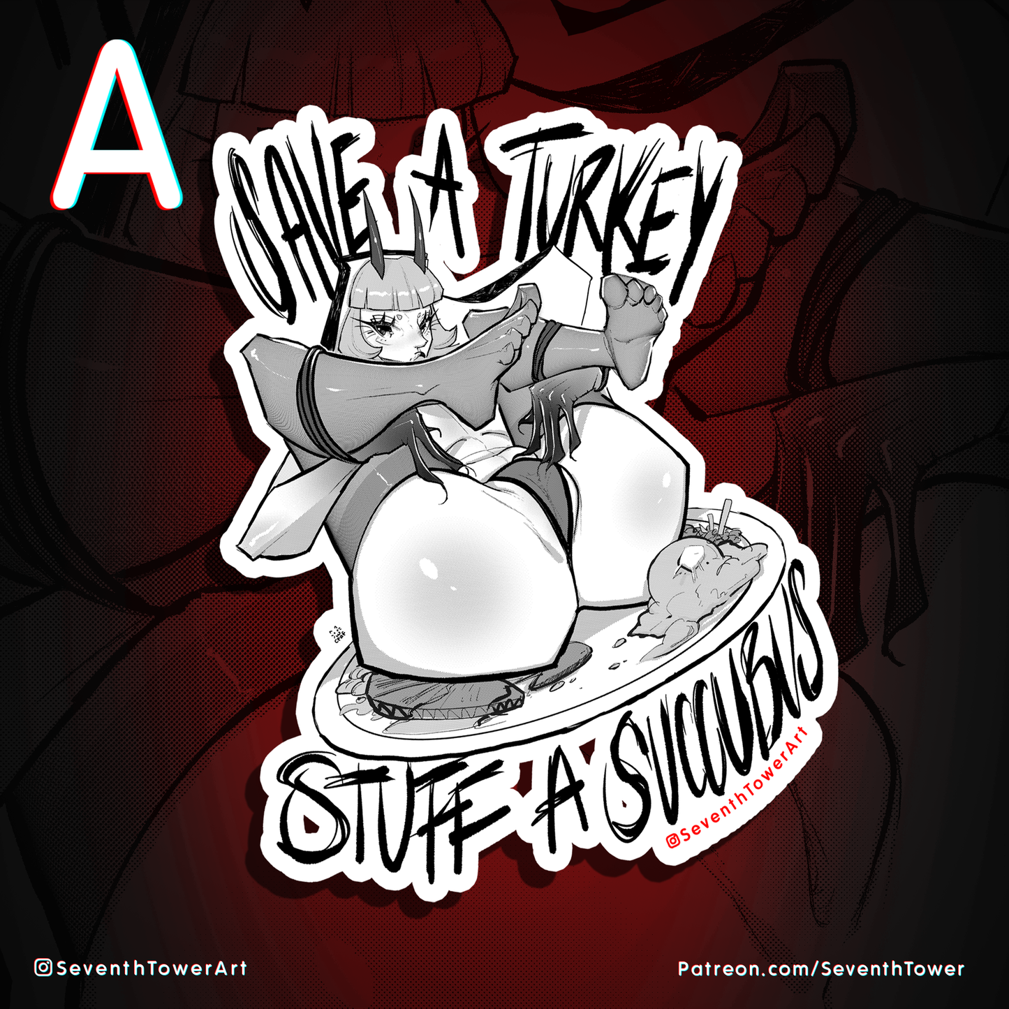 "Save A Turkey" - NUNCCUBUS (DieCut stcker)