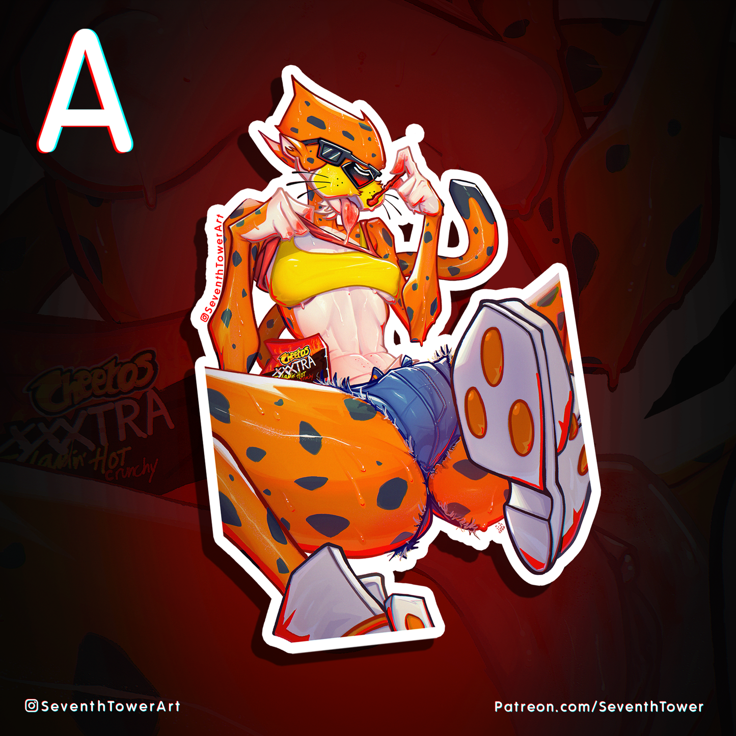 "Chester Cheetah" - Hot Cheetos (DieCut stcker)