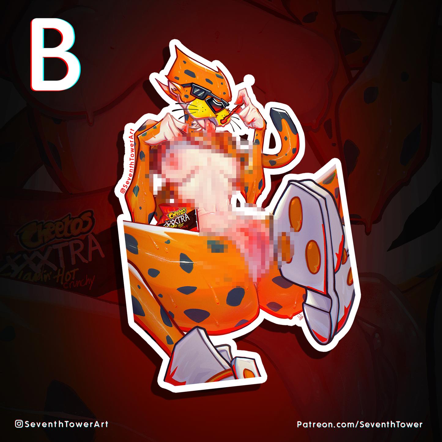 "Chester Cheetah" - Hot Cheetos (DieCut stcker)