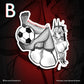 "FOOTball" - Nunccubus (DieCut stcker)
