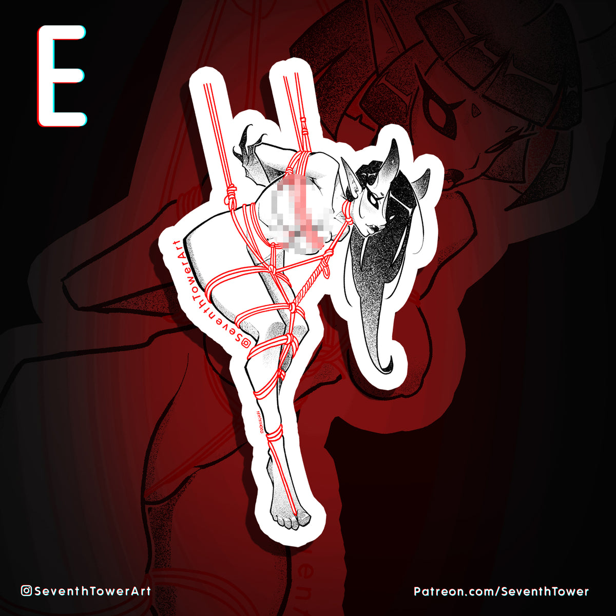 "Shibari Demons"  (DieCut stcker)