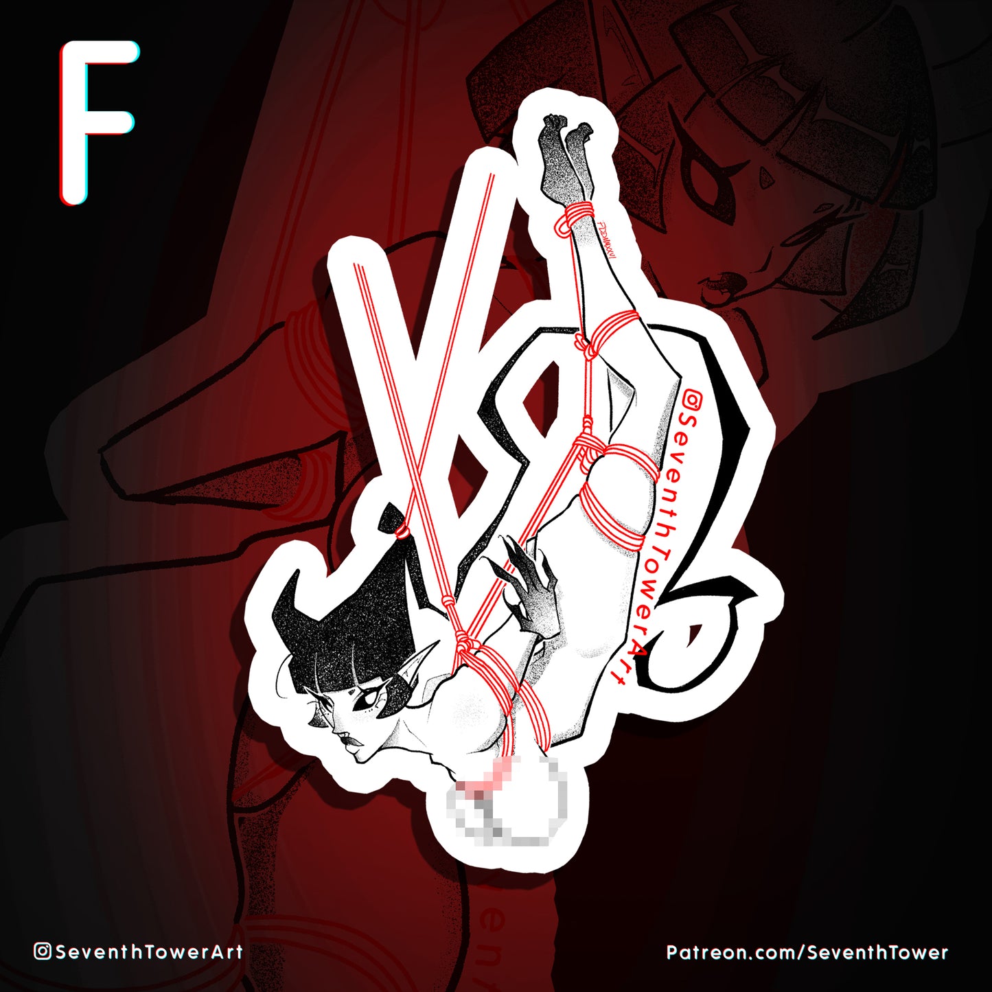 "Shibari Demons"  (DieCut stcker)