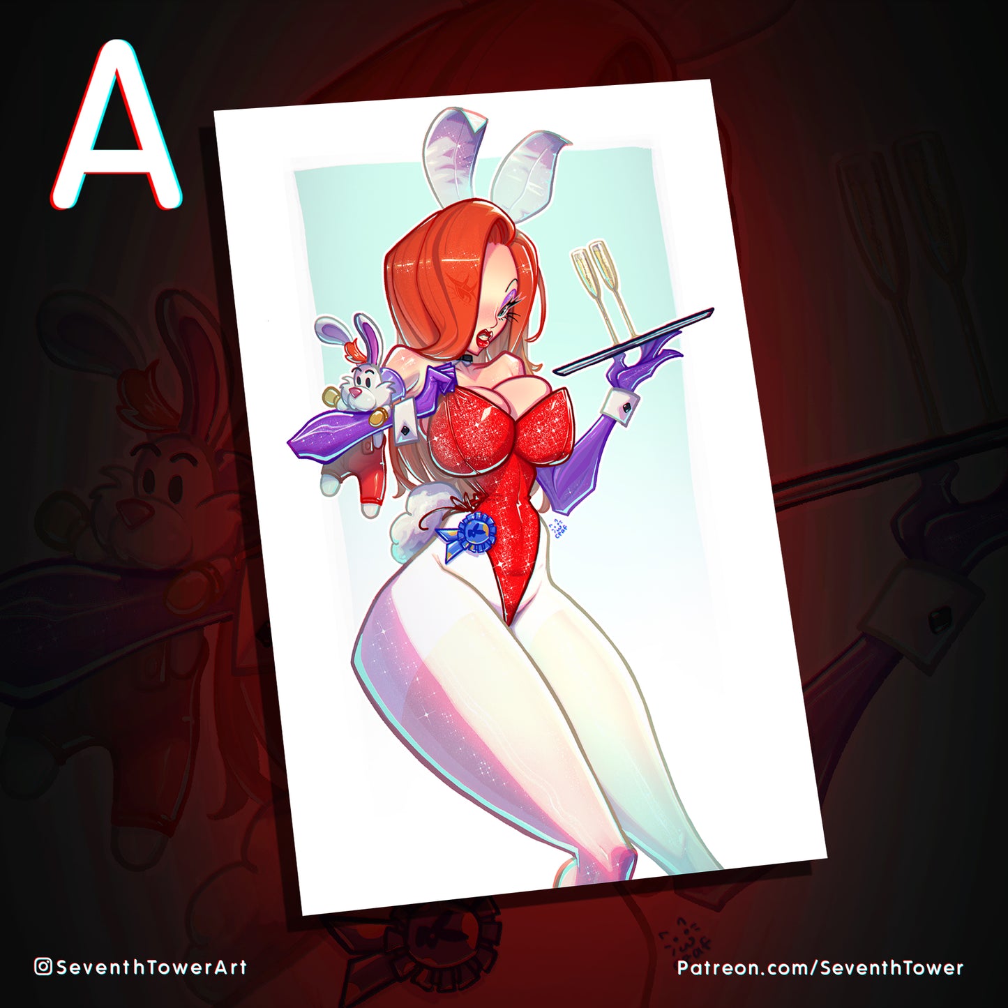 "Jessica Rabbit Bunny" - WHO FRAMED ROGER RABBIT? PARODY (Print)