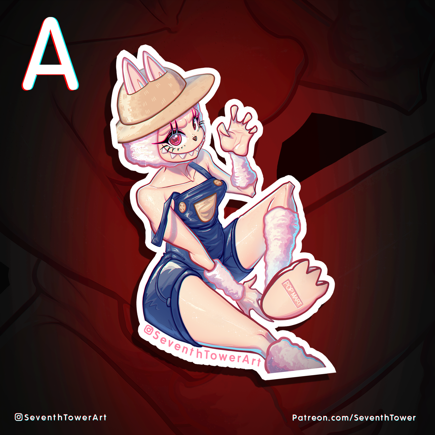 "Have A Seat" - LABUBU PARODY (DieCut stcker)