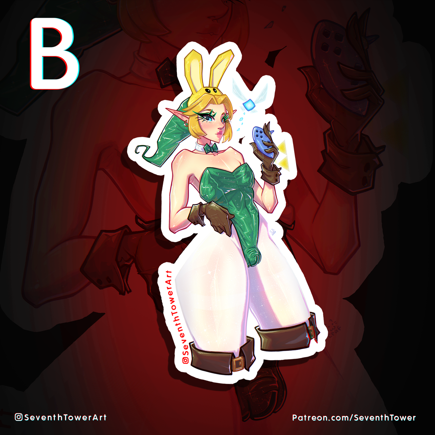 "Bunny Hood" - LEGEND OF ZELDA PARODY (DieCut stcker)