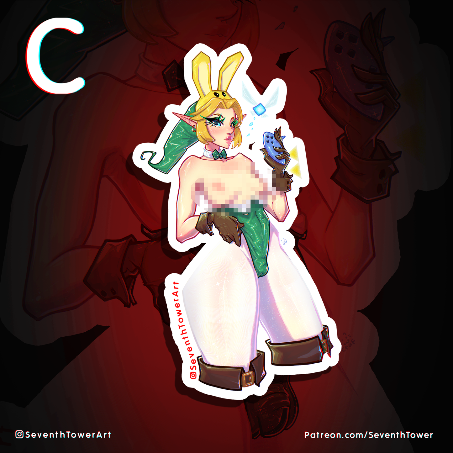 "Bunny Hood" - LEGEND OF ZELDA PARODY (DieCut stcker)