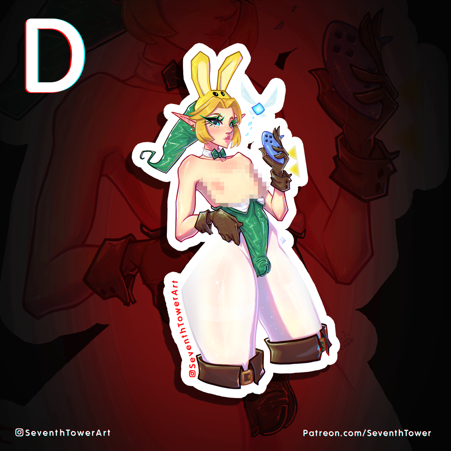 "Bunny Hood" - LEGEND OF ZELDA PARODY (DieCut stcker)
