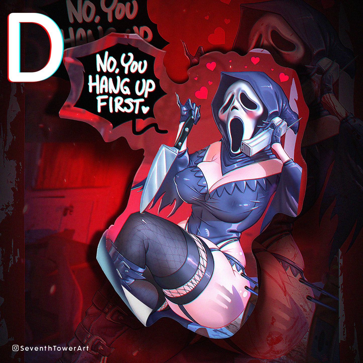 "No you hang up" - Ghostface-Chan DieCut